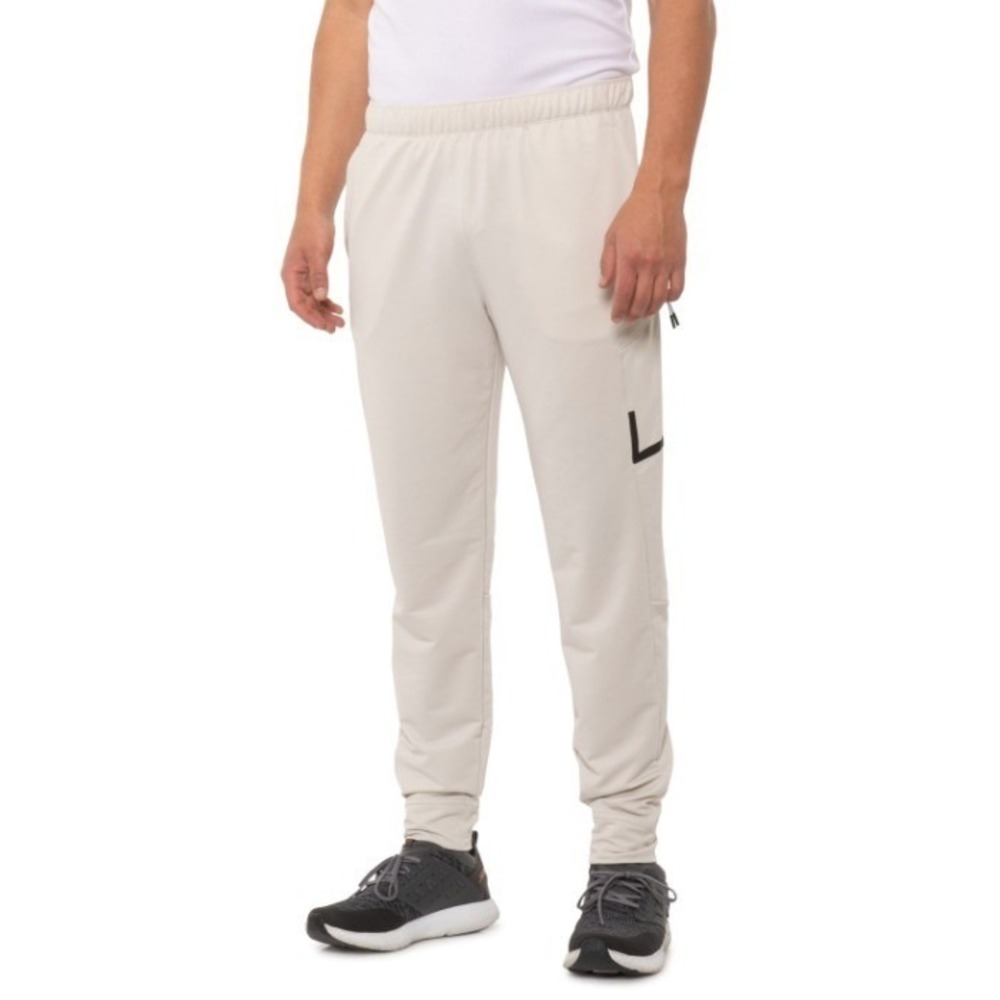 ASICS Athletic Pants Mens Size XLarge Beige French Terry Knit Joggers Pants New